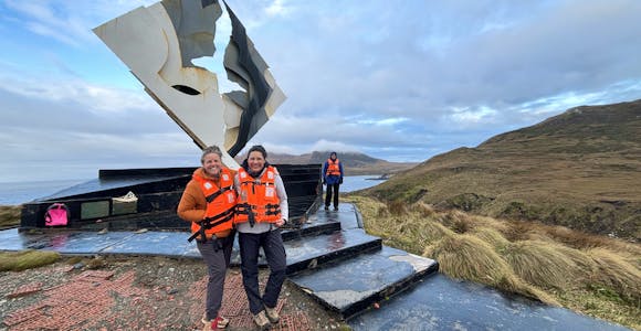 Tourists at the Cape Horn Monument