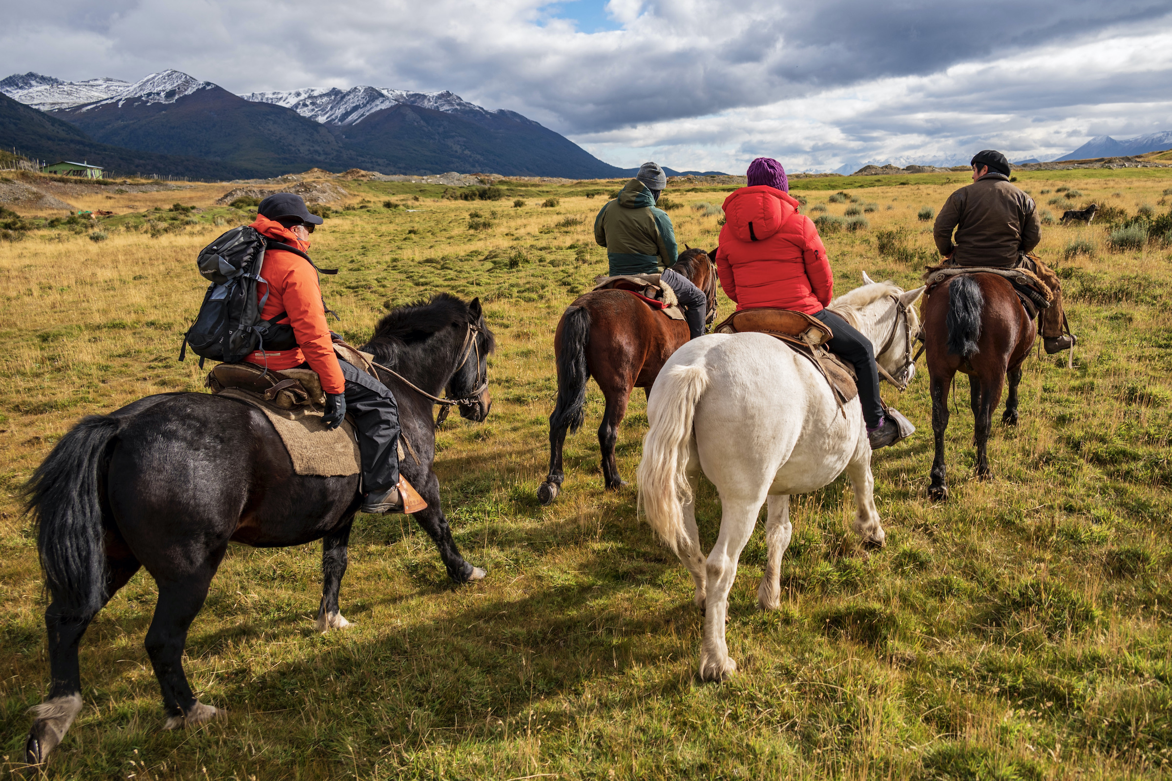 Horse riding on Navarino Island in Chilean Tierra del Fuego
