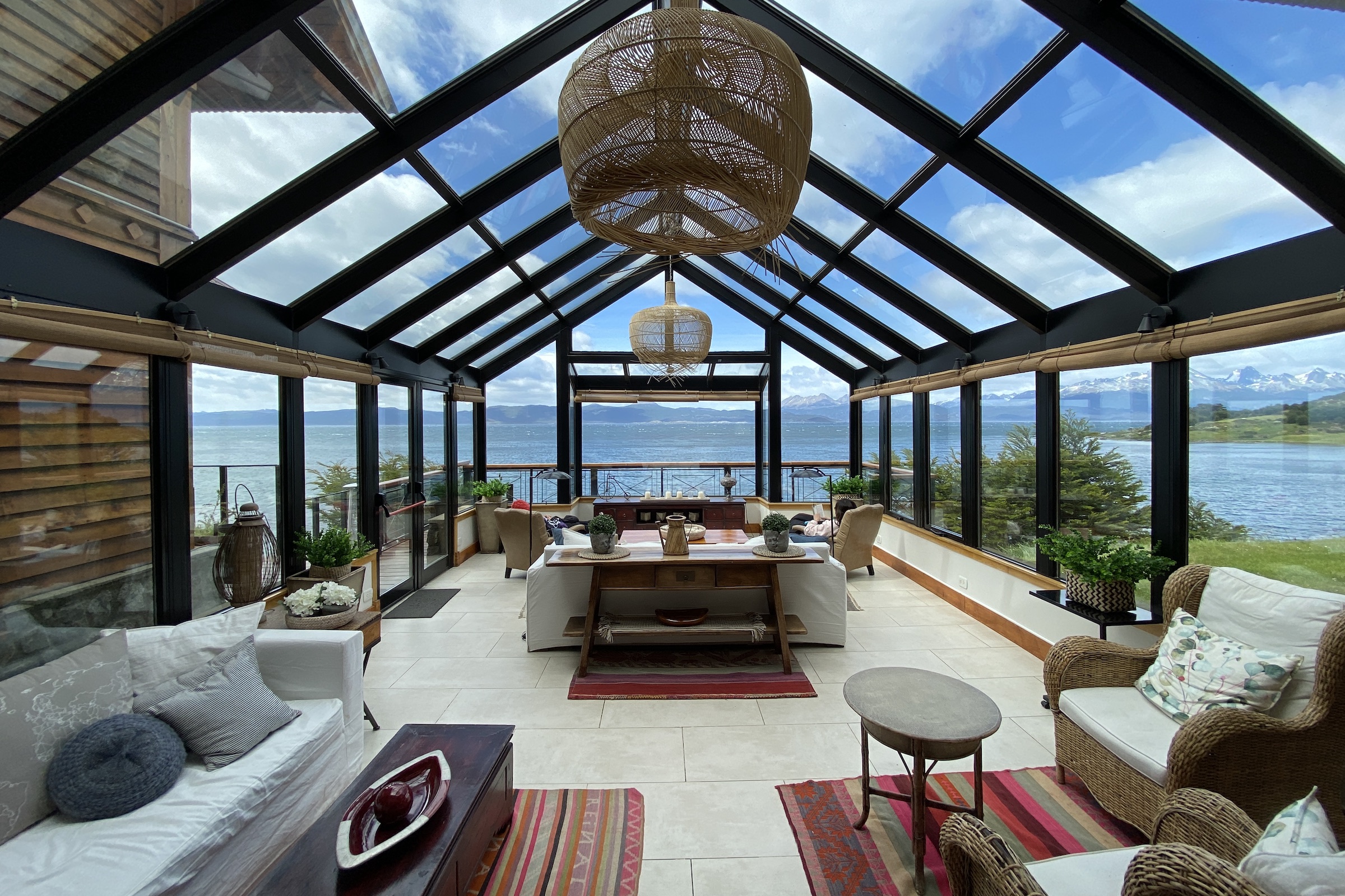 Los Cauquenes Resort, Ushuaia, Tierra del Fuego, with view over the Beagle Channel
