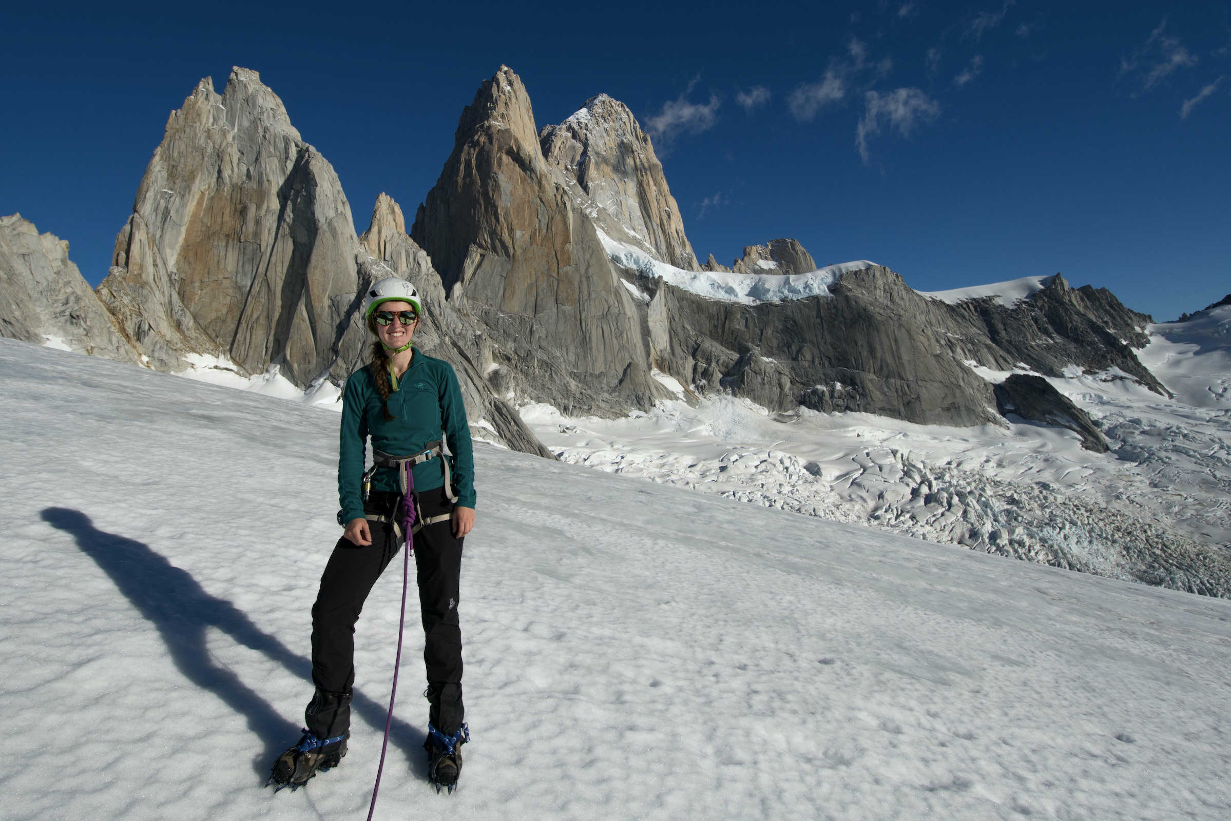 Climbing Cerro Mojon Rojo near El Chaltén in Los Glaciares