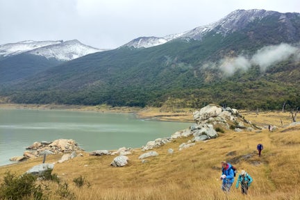 Hiking on the Pioneros Adventure near Perito Moreno glacier
