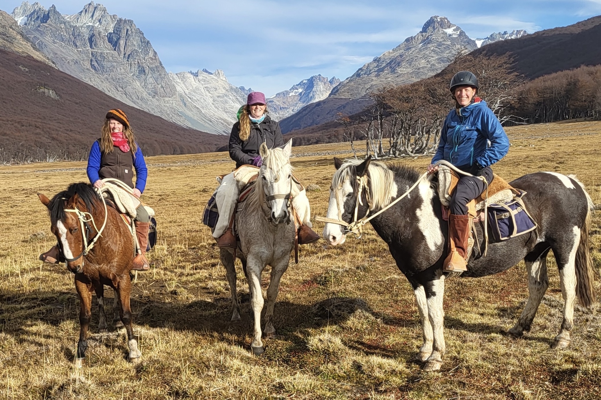Horse riding in the Avellano Valley in Aysen, Chile