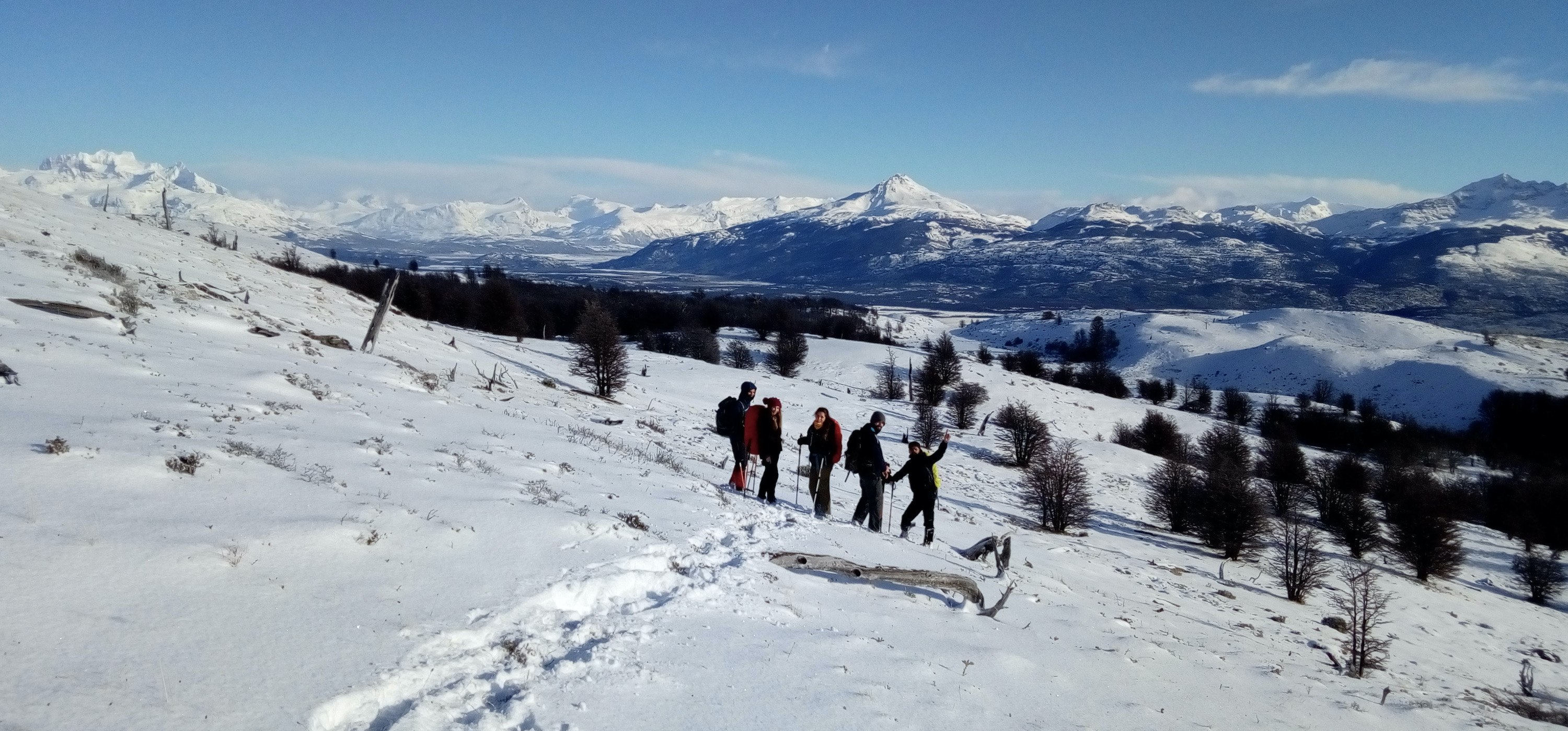 Hiking in the winter snows of Torres del Paine
