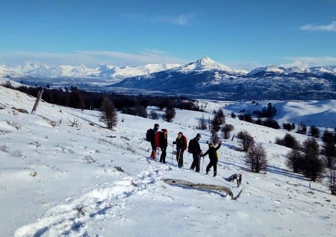 Hiking in the winter snows of Torres del Paine