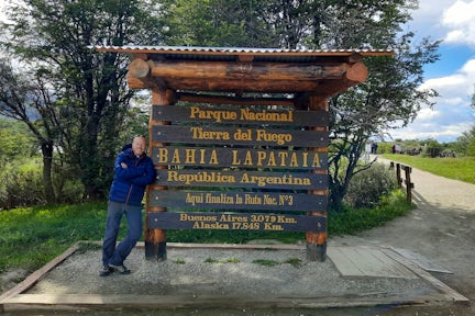 The end of the Pan-American Highway in Tierra del Fuego National Park