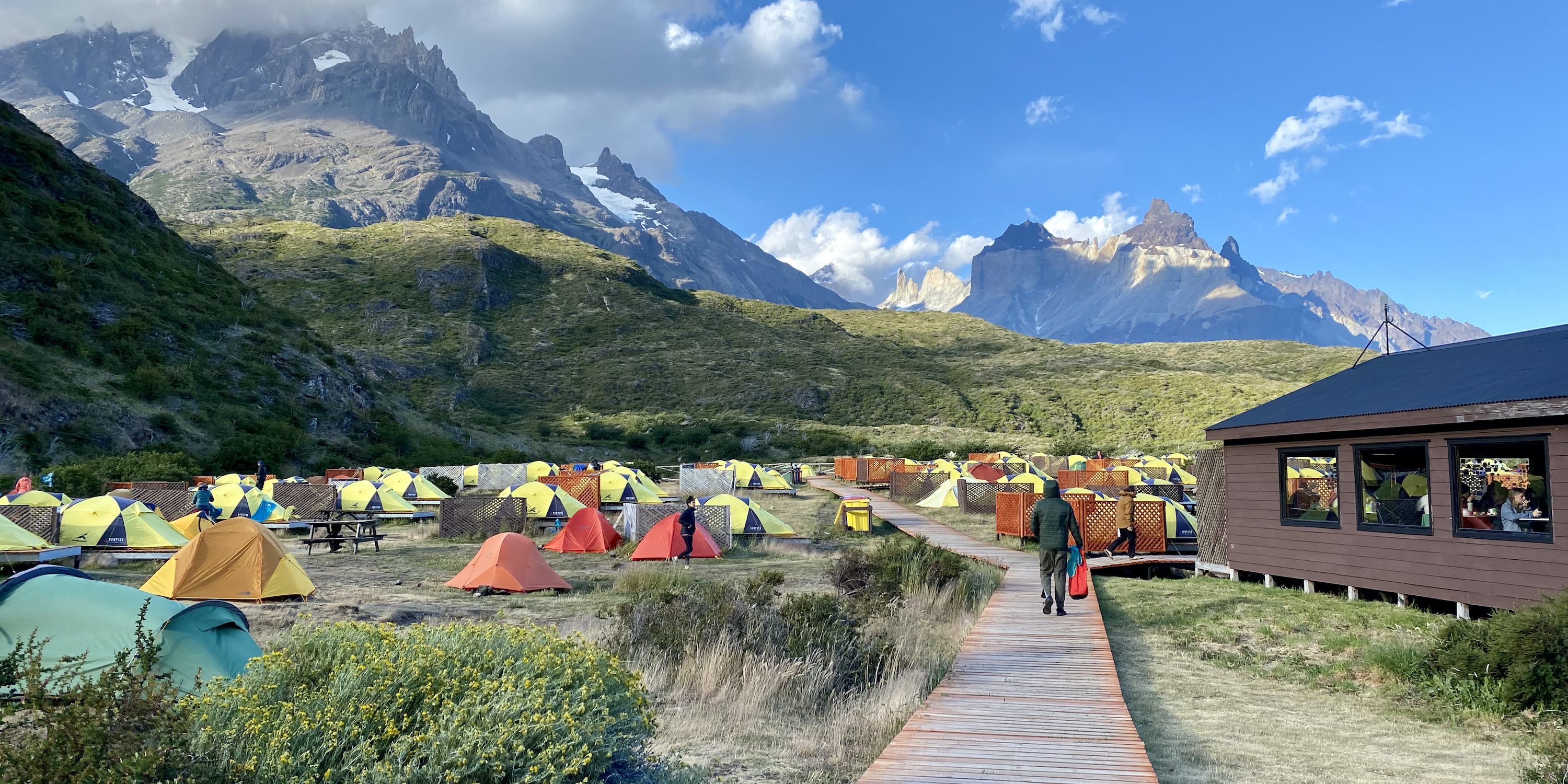 Camping at Paine Grande in Torres del Paine