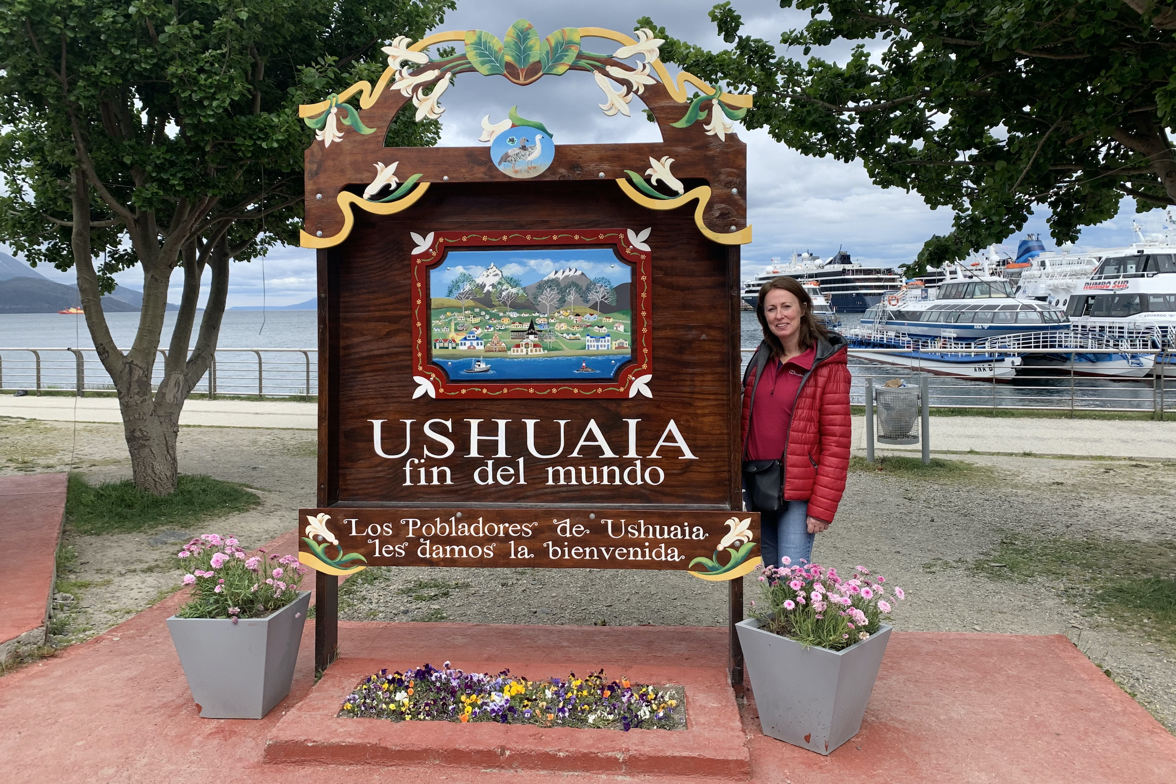 Fin del mundo End of the World sign in Ushuaia Tierra del Fuego