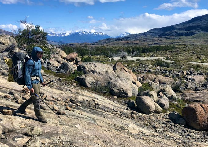 Hiking from Glacier Norte on the Los Glaciares Wilderness Trek