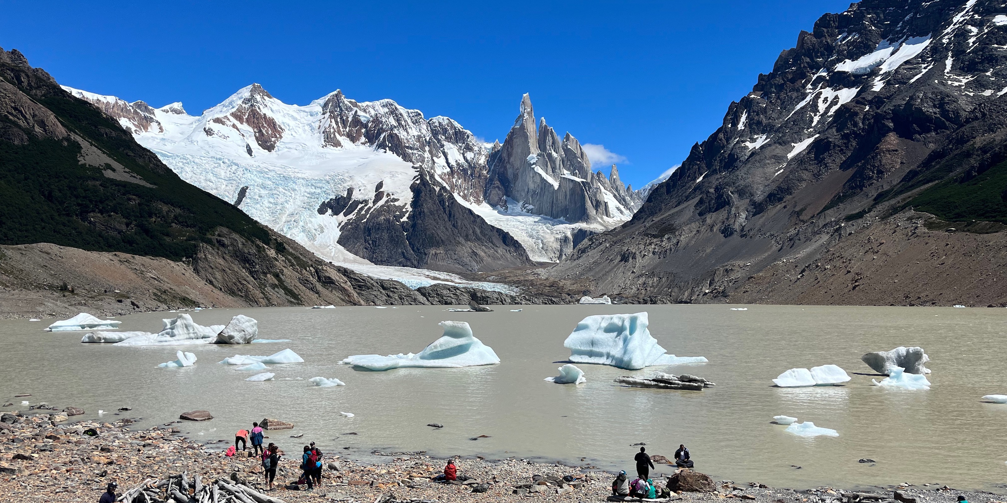 Hikers at Laguna Torre