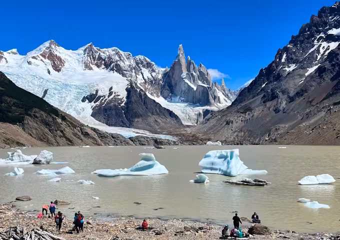 Hikers at Laguna Torre