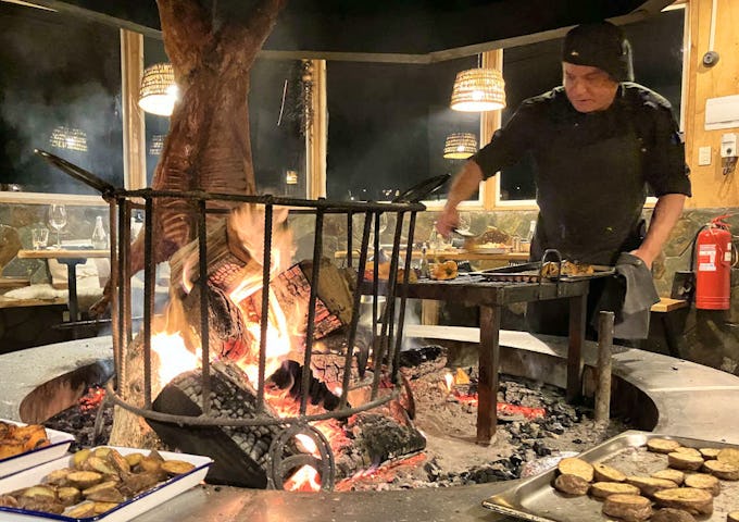 Lamb BBQ at Hotel Las Torres, Torres del Paine, Patagonia, Chile