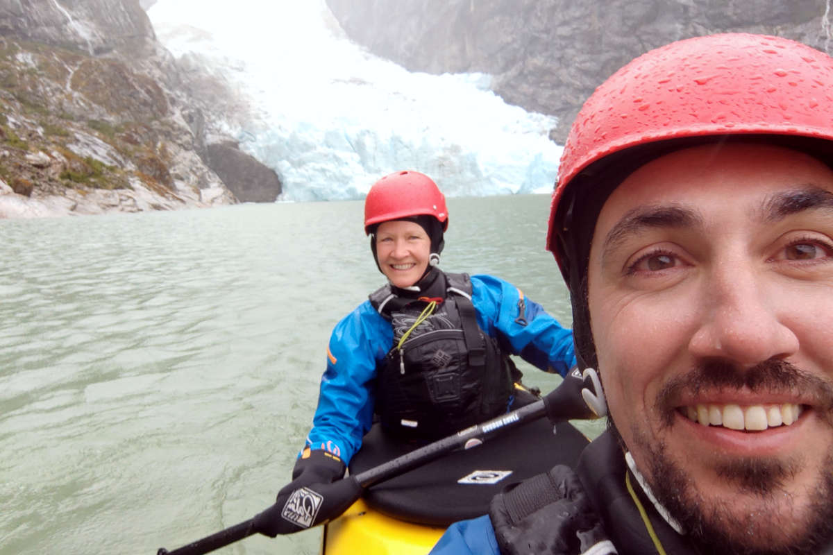 Kayaking at Serrano Glacier, Patagonia, Chile