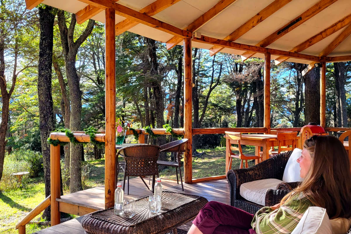 Relaxing at El Mirador de Guadal, Aysén, Chile