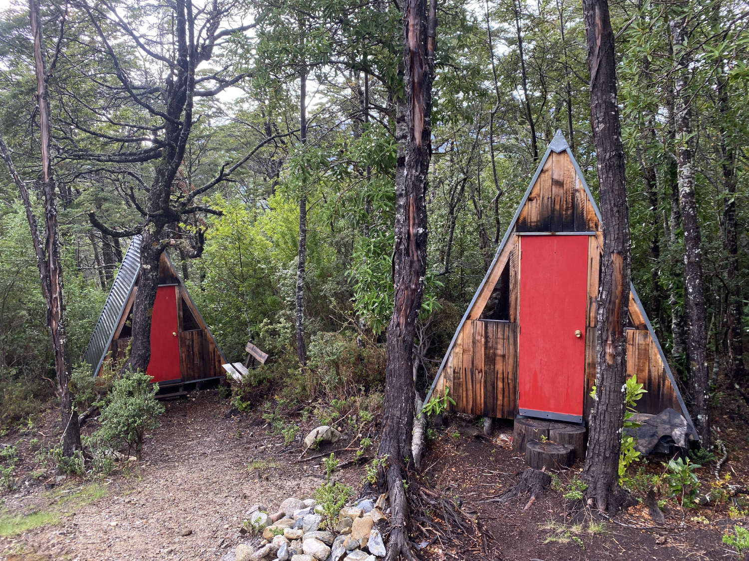 Cabins at Brush Campsite, Torres del Paine, Patagonia