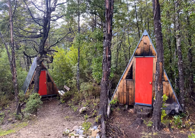 Cabins at Brush Campsite, Torres del Paine, Patagonia