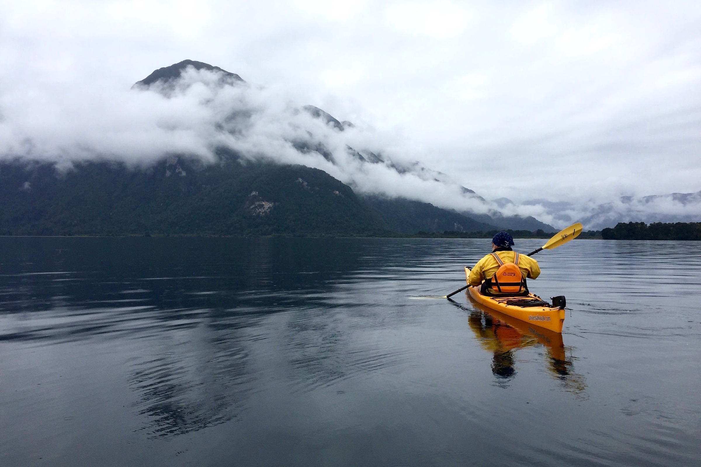 Kayaking in Queulat Fjord in Aysen