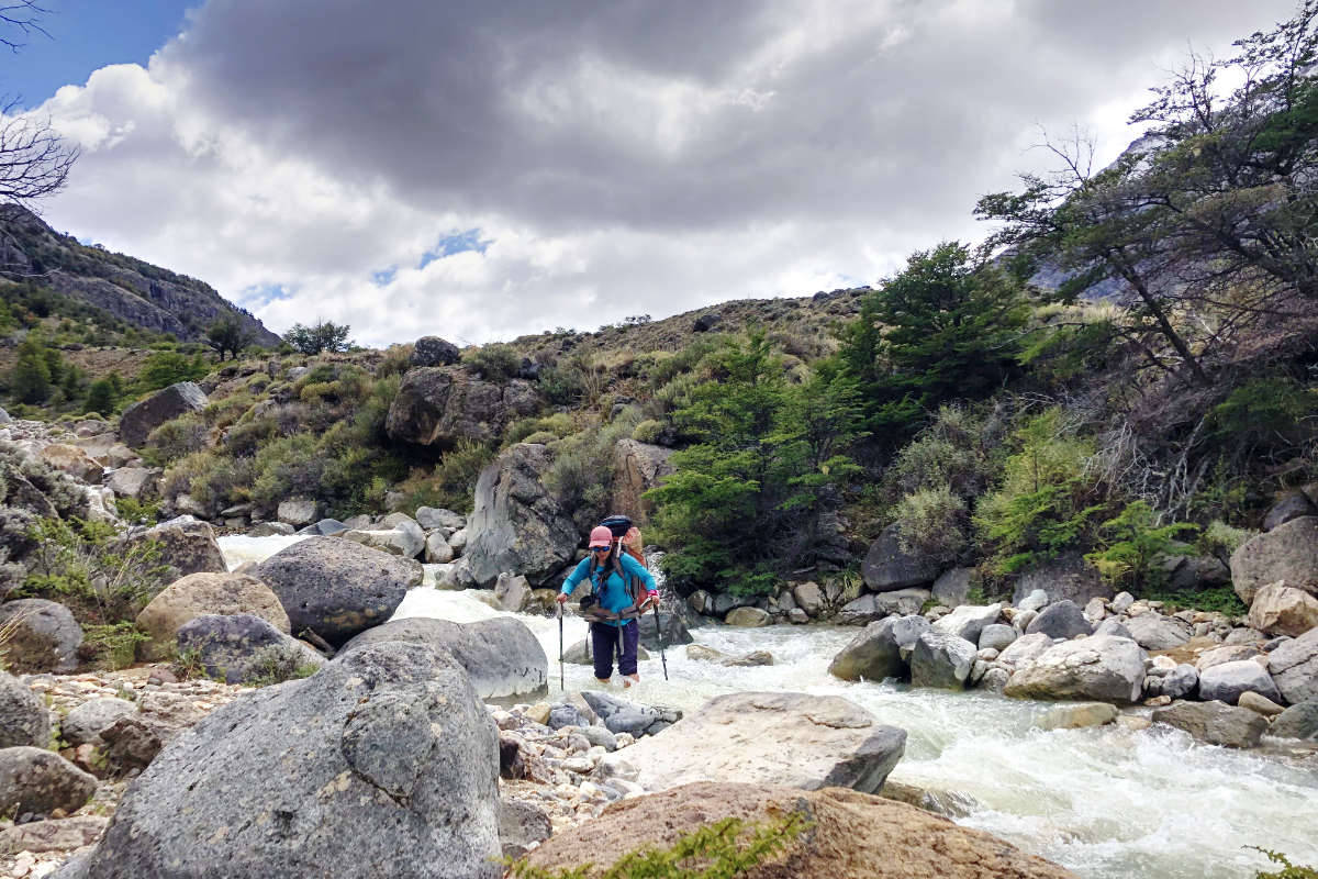 River crossing in the Aviles Valley, Aysén, Patagonia, Chile