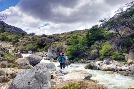 River crossing in the Aviles Valley, Aysén, Patagonia, Chile