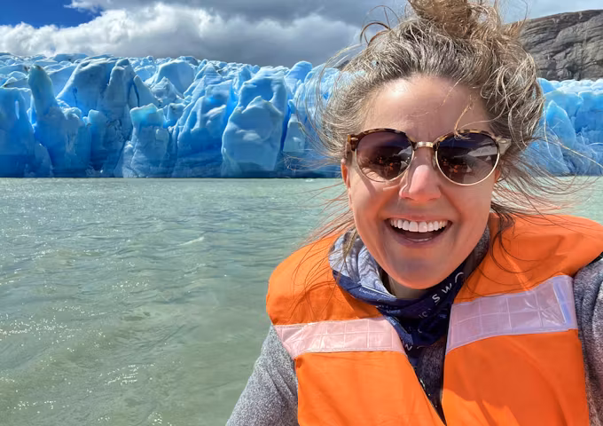 At Glacier Grey, Torres del Paine, Patagonia, Chile