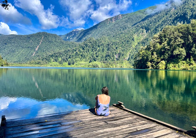At Laguna Pichi in the Chilean Lakes, Patagonia, Chile