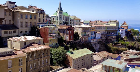 City view over the rooftops of Valparaiso