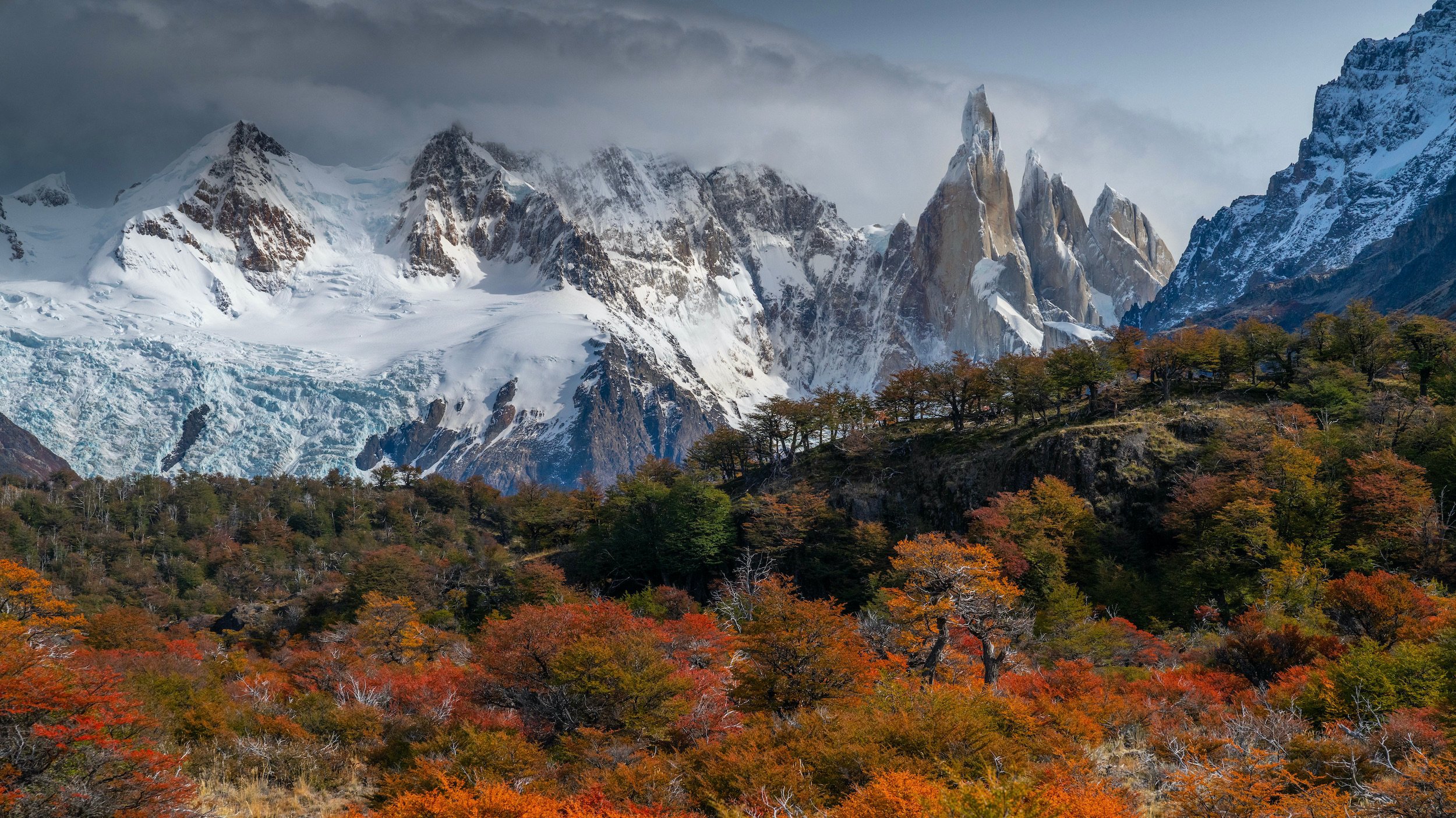 Autumn colours at Cerro Torre in Los Glaciares national park