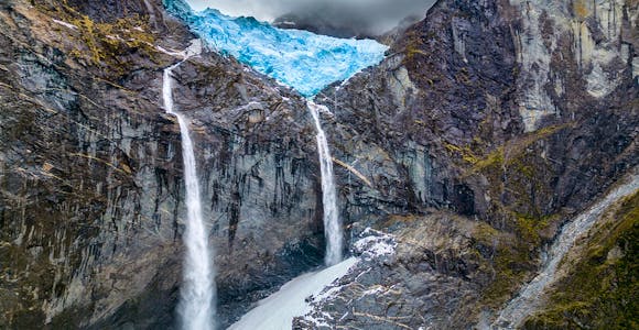 Hanging glacier in Queulat National Park