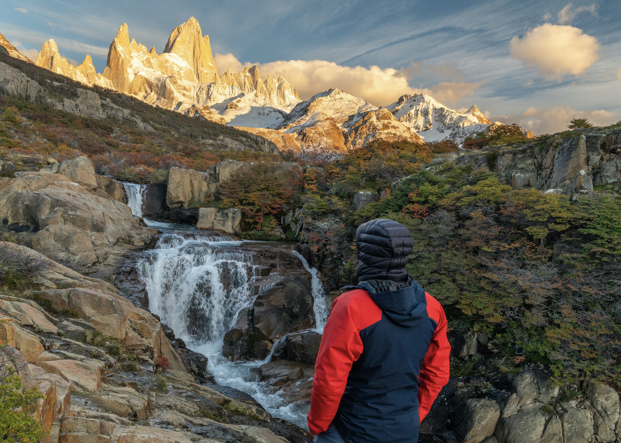Waterfall near Laguna de los Tres in Los Glaciares