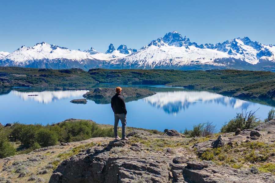 View of the Cerro Castillo mountains in Aysen