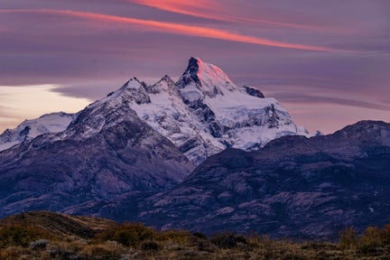 Sunset over the mountains at Estancia Cristina in Los Glaciares