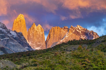 Sunrise over the Towers at Torres del Paine