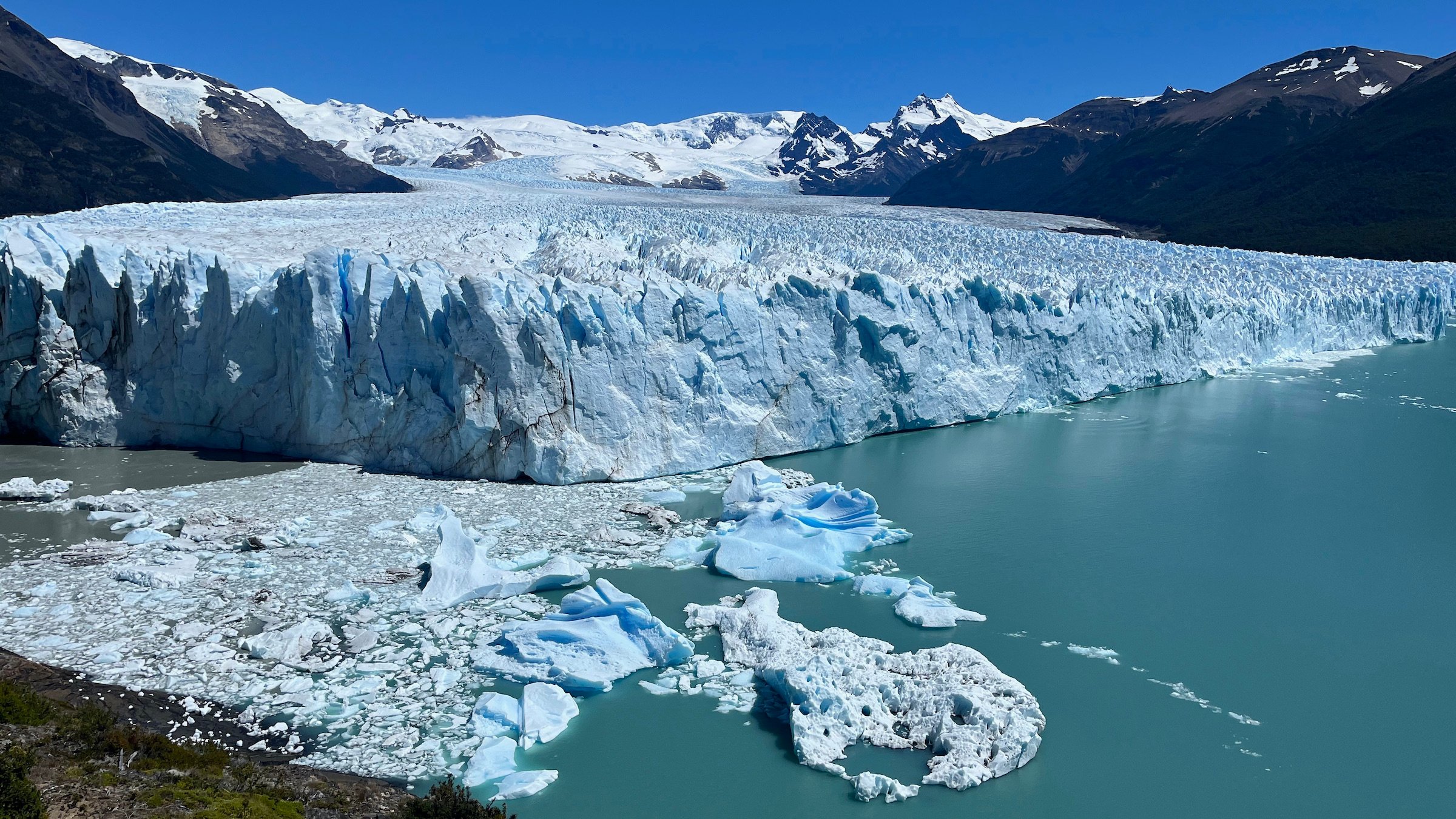 View of Perito Moreno glacier near El Calafate in Los Glaciares