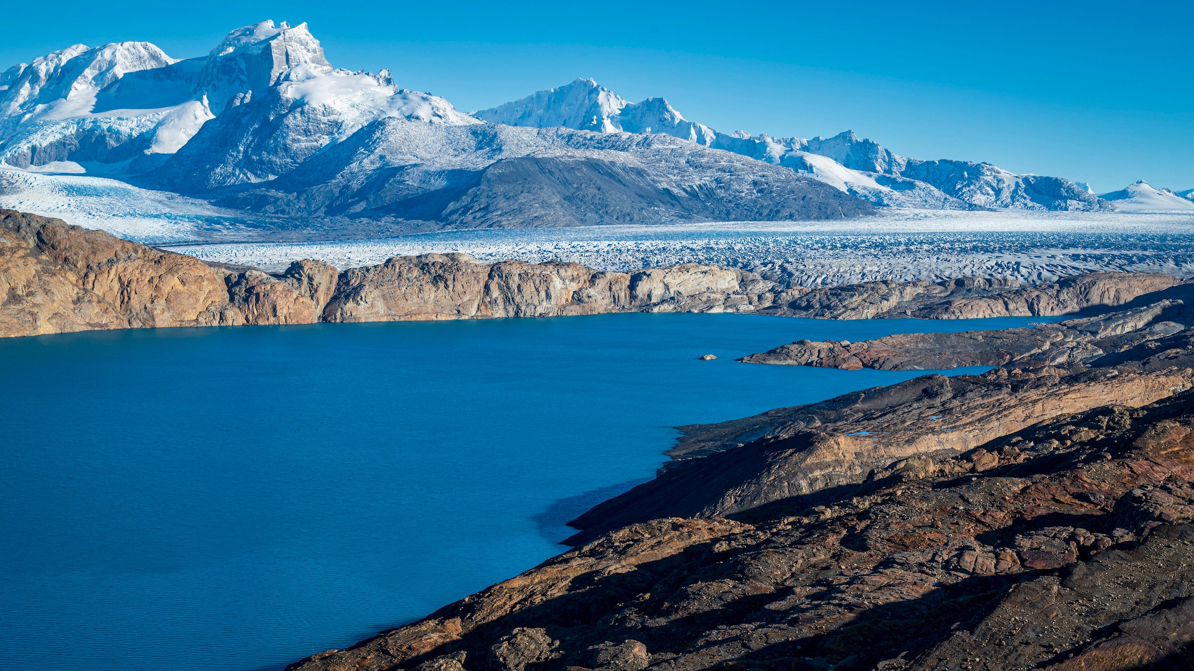 Remote Upsala glacier, accessible by boat from Estancia Cristina in Los Glaciares
