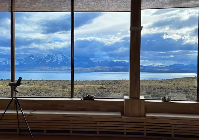 Lounge view at Tierra Patagonia