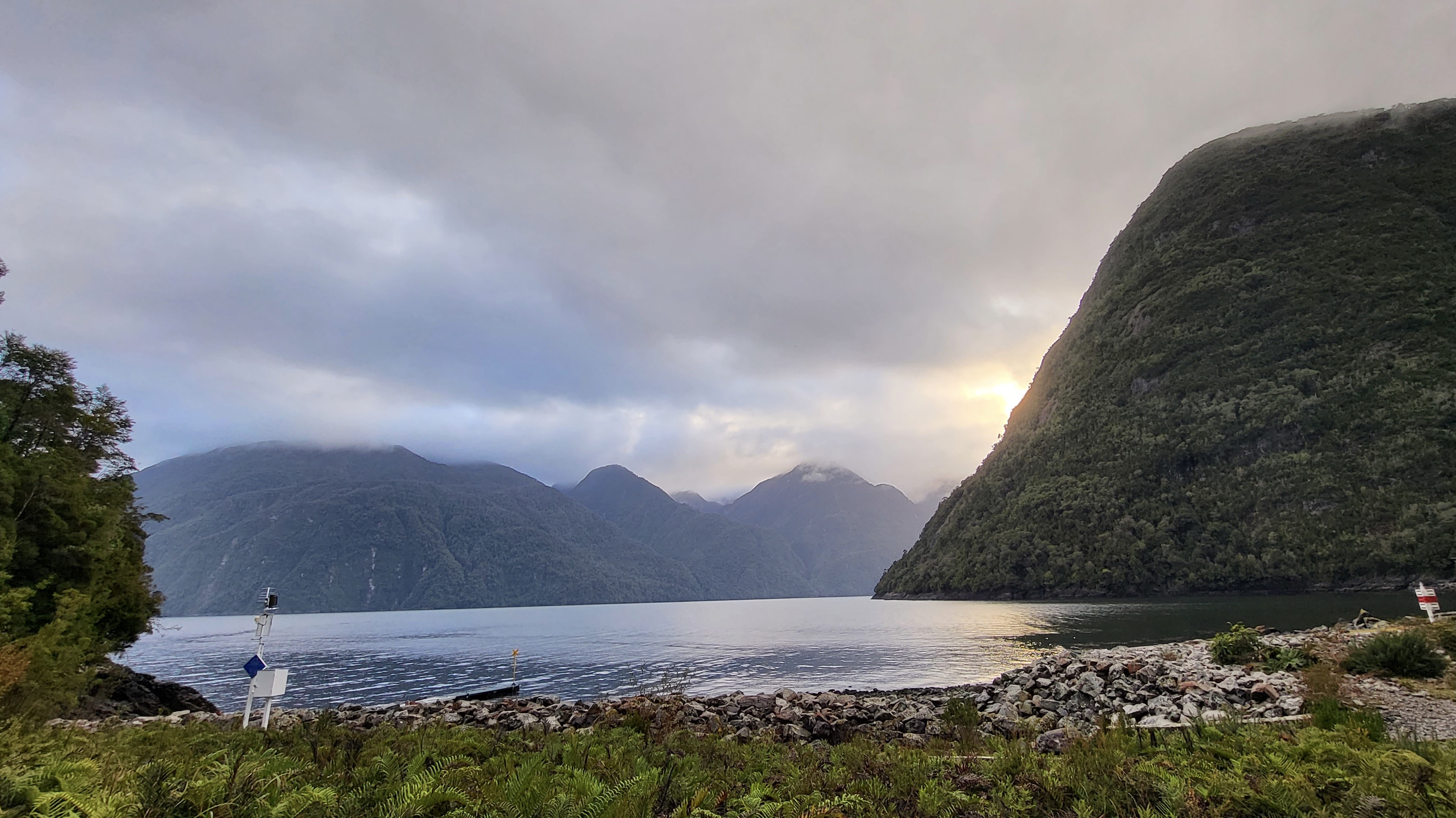 View of the fjords from Caleta Gonzalo in Pumalín Douglas Tomplins National Park, Chile