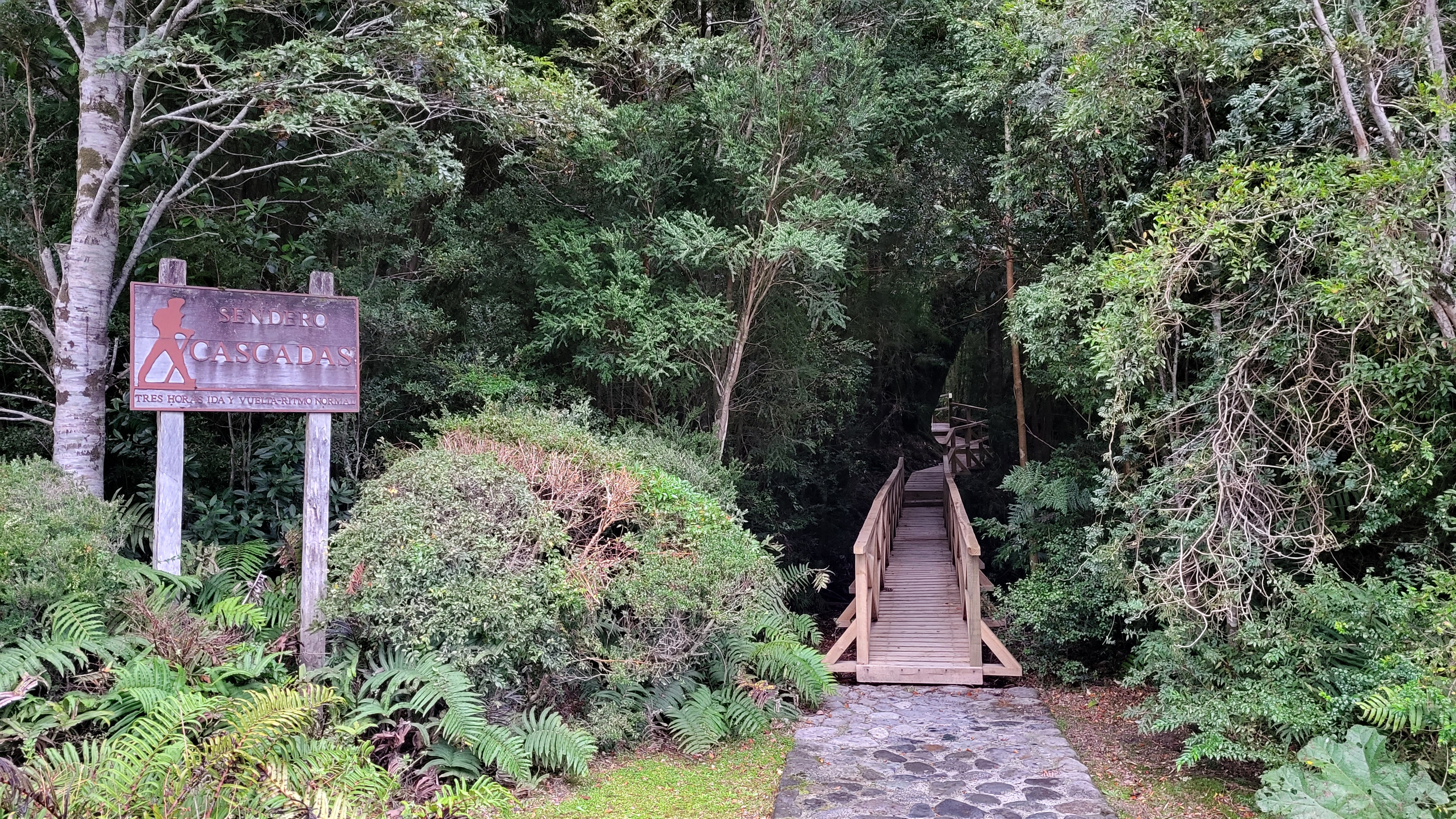 Start of the Cascada Trail in Pumalín Douglas Tomplins National Park, Chile