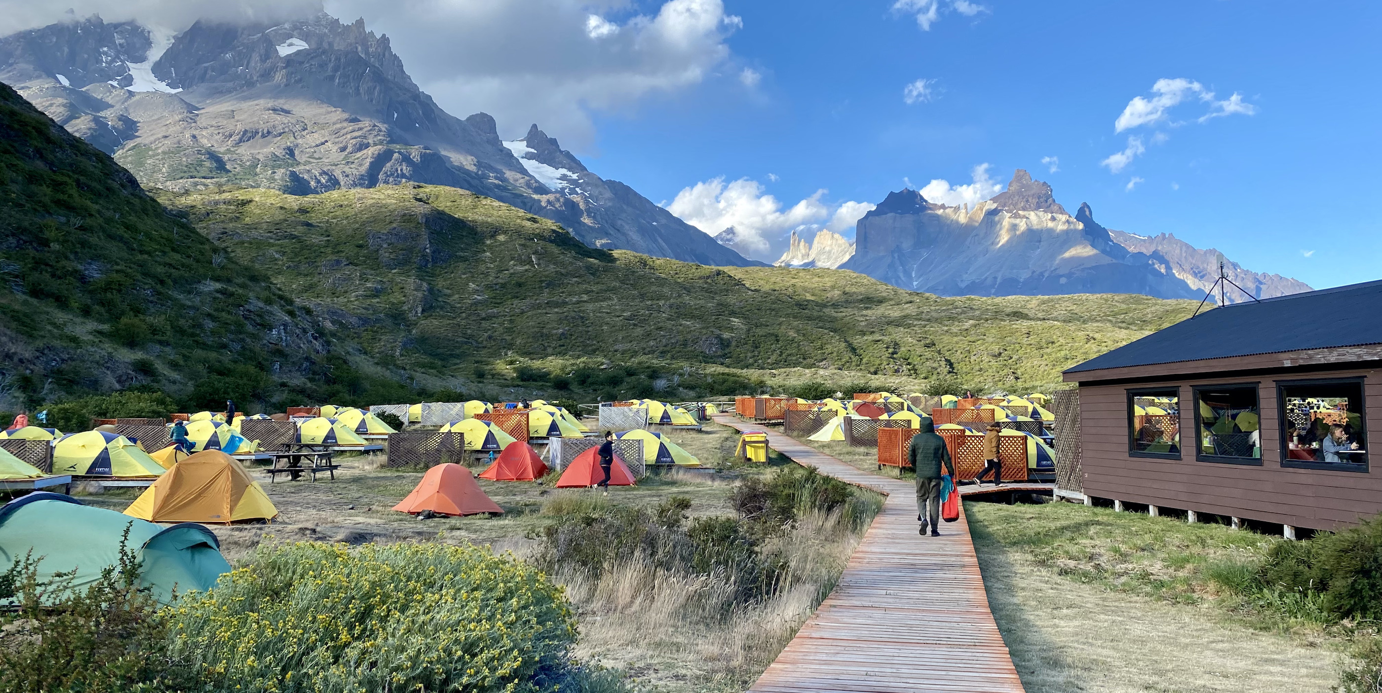 Camping at Paine Grande