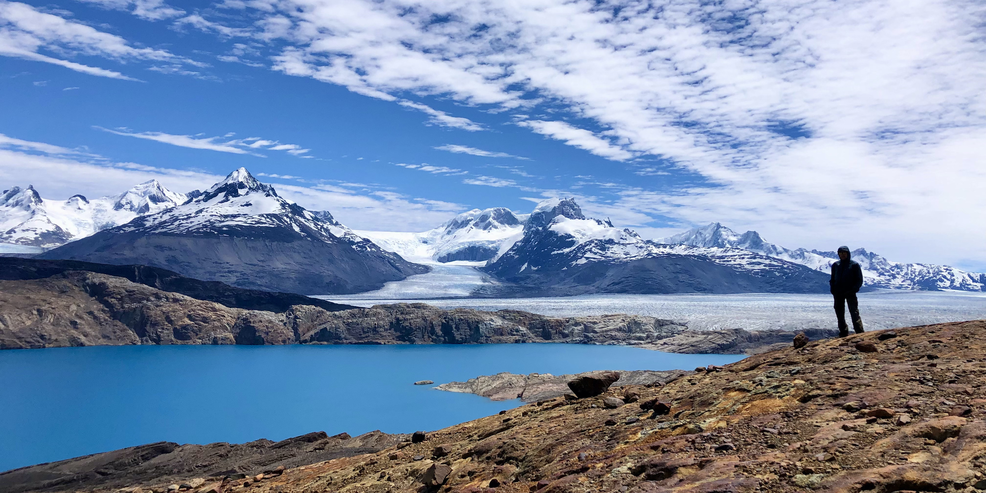Glacier Upsala seen from the Los Glaciares wilderness trek