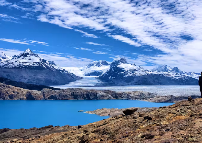 Glacier Upsala seen from the Los Glaciares wilderness trek