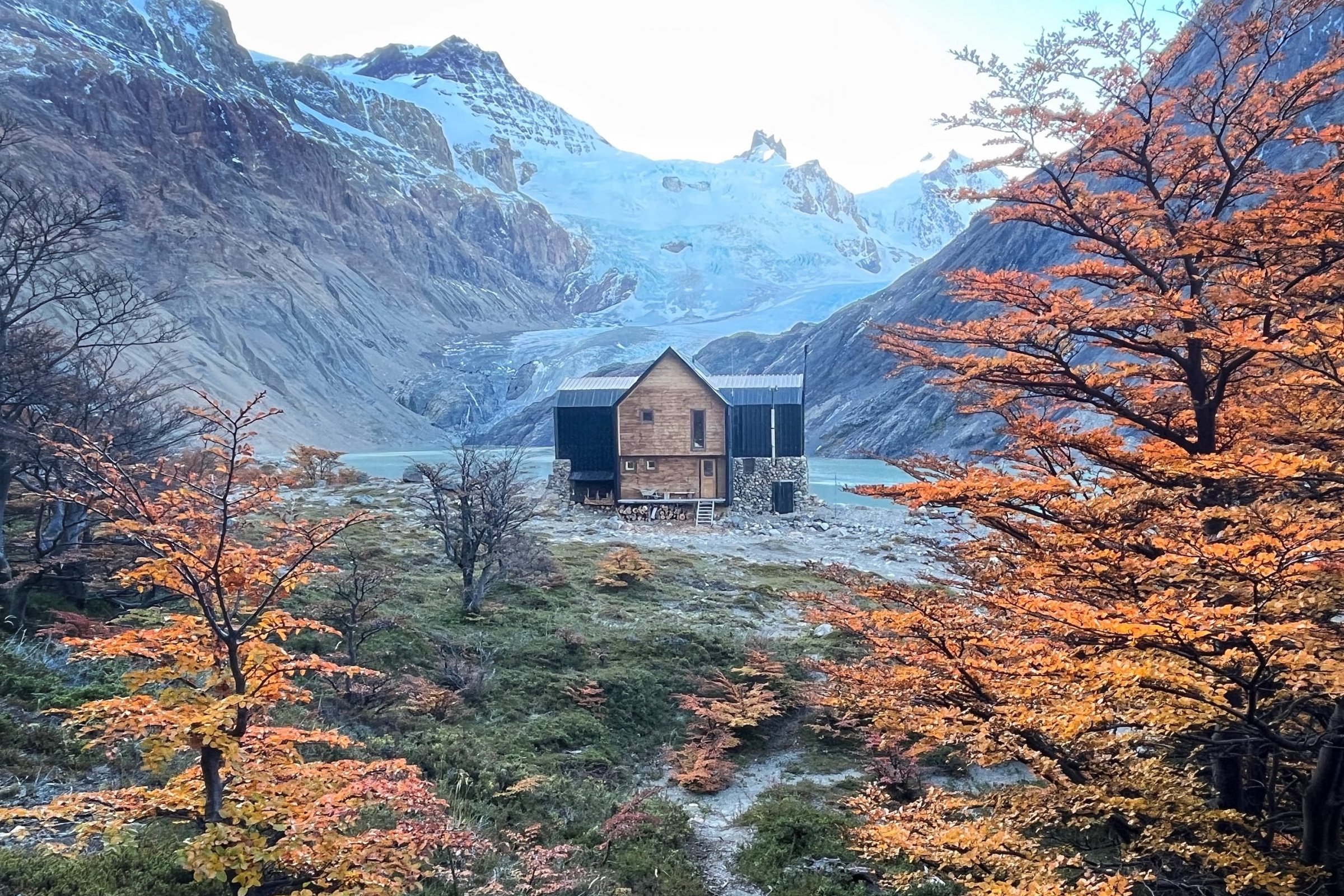 Hut at Puesto Cagliero in Huemules Reserve day hike from El Chaltén