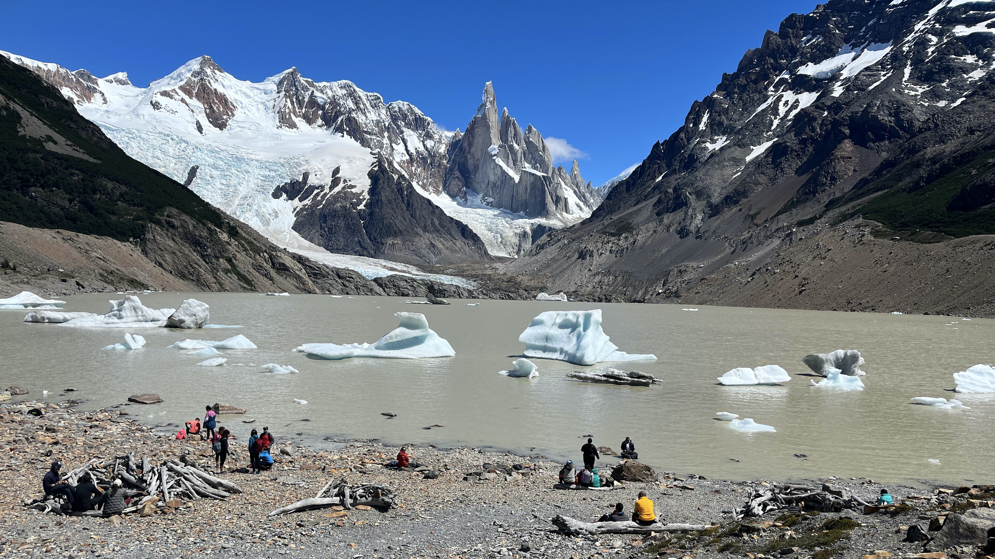 Hikers at Laguna Torre
