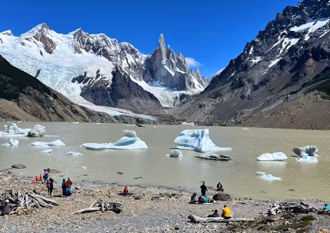 Hikers at Laguna Torre