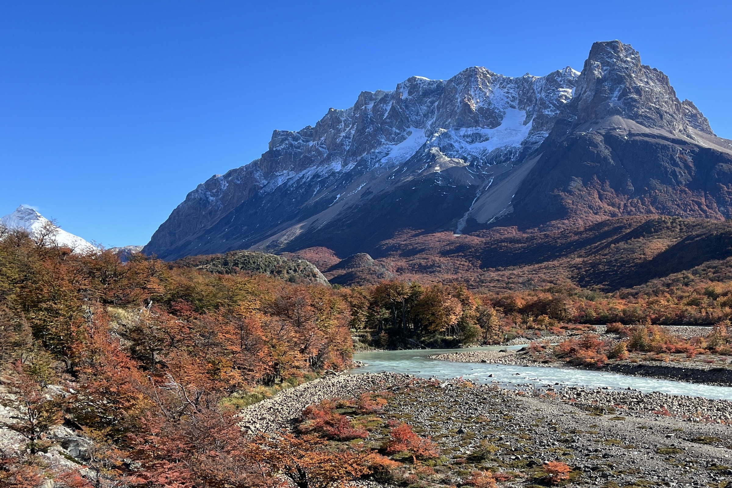 Views along the Electrico river valley on the Piedra Fraile day hike from El Chaltén