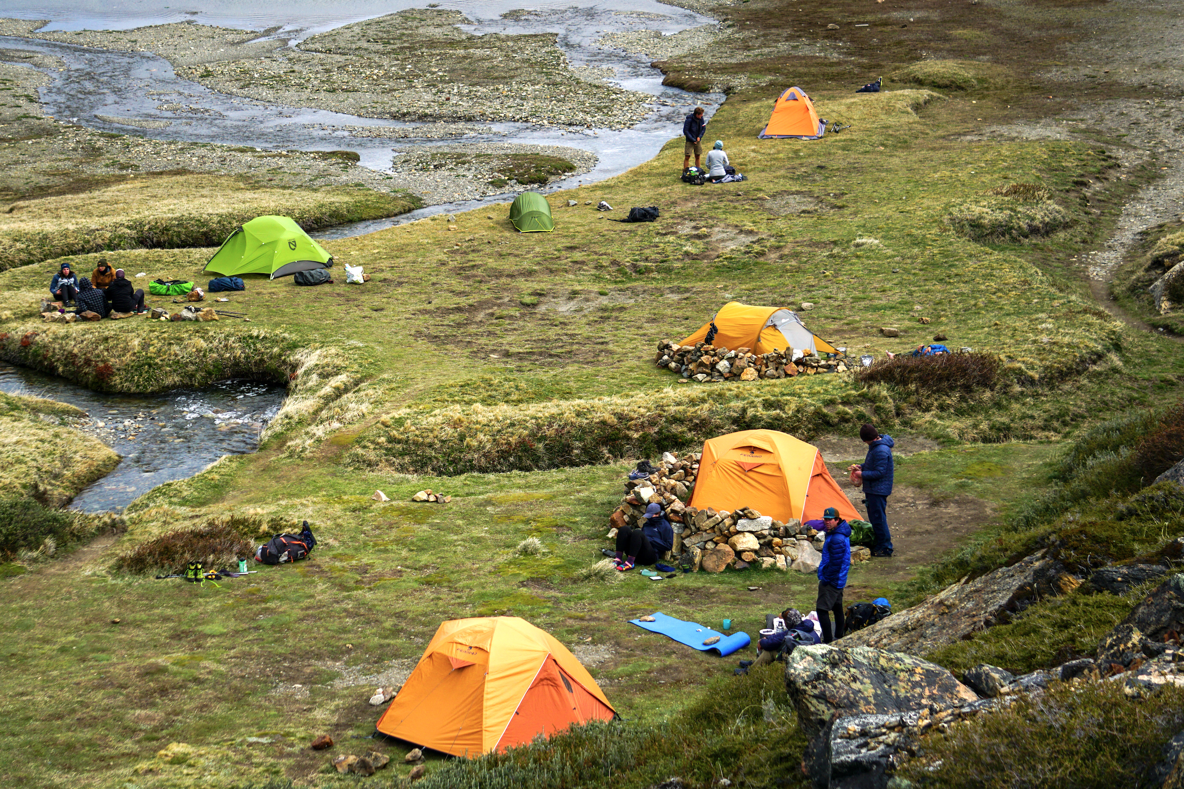 Campsite on the Huemul Circuit trek in Los Glaciares