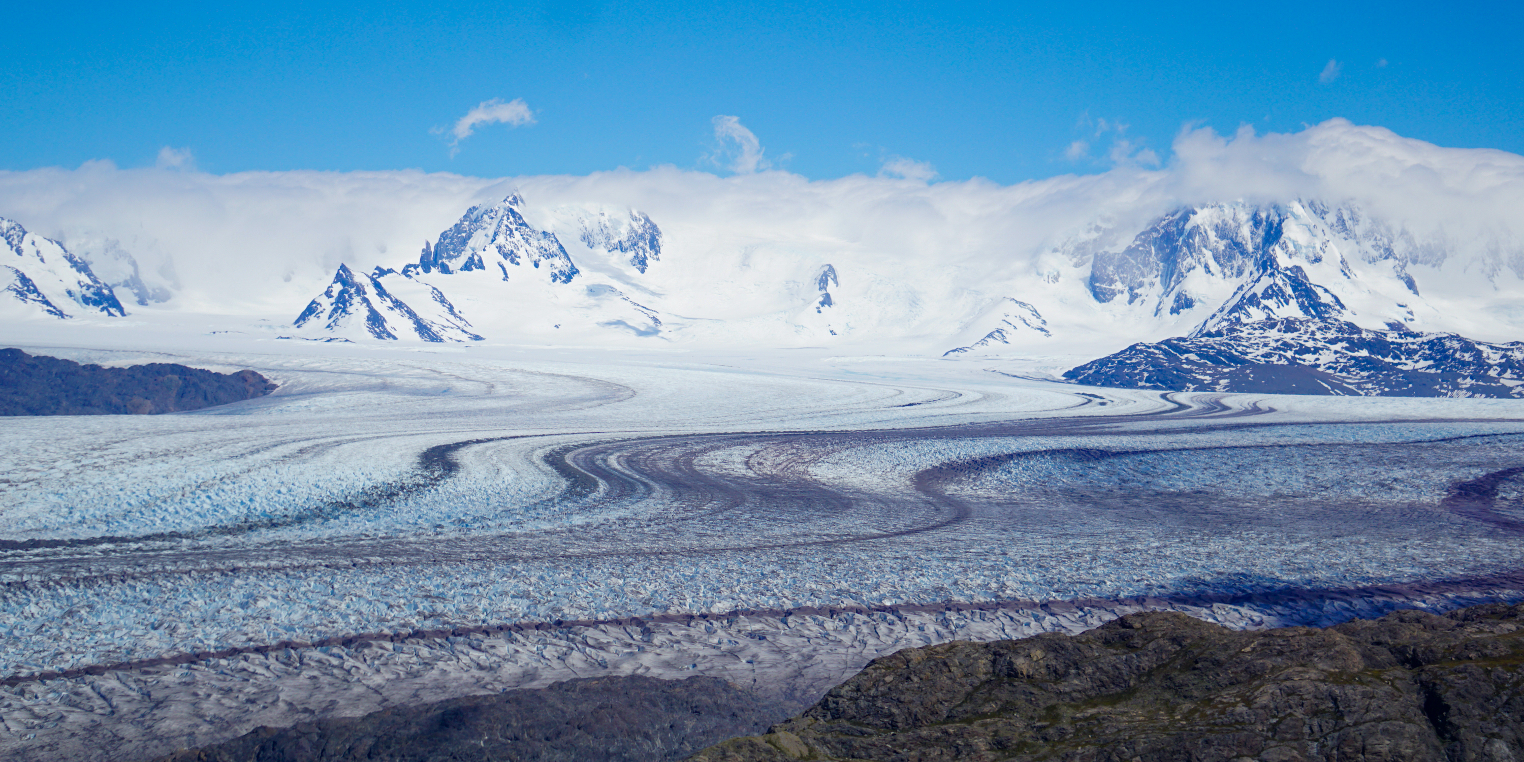 South Patagonian Ice Field seen on the Huemul circuit trek 