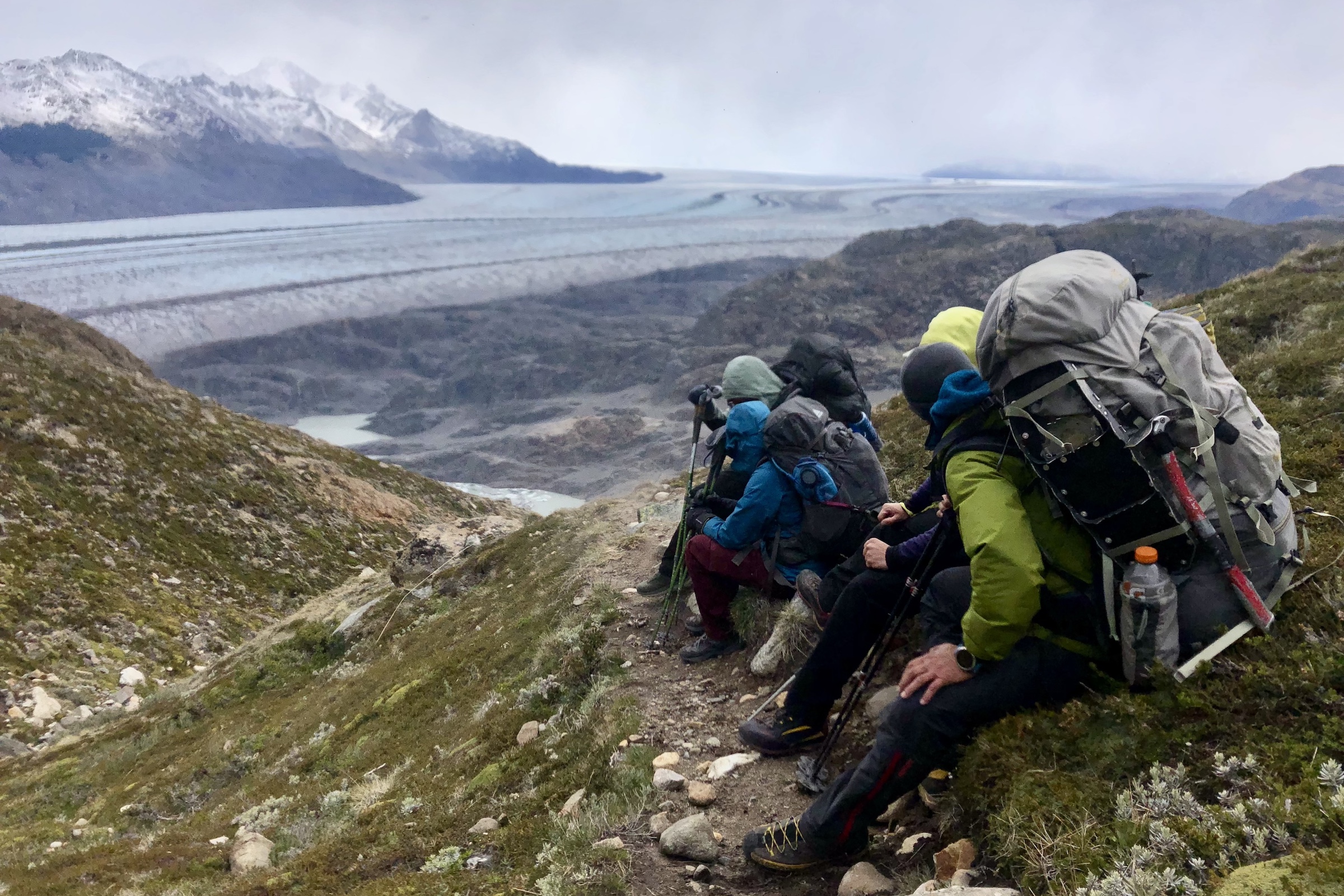 Crossing the Huemul Pass above the South Patagonian Ice Field