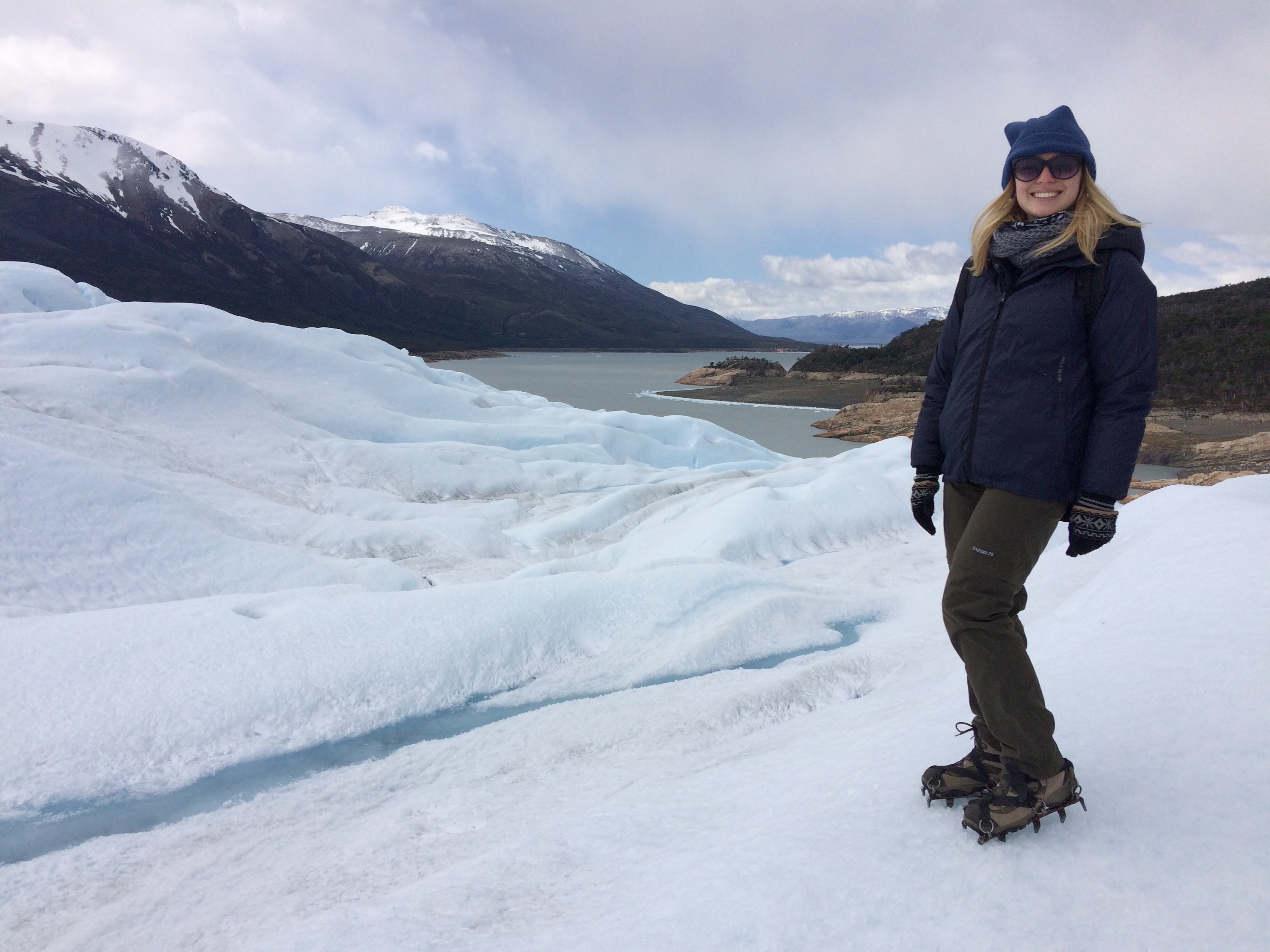 Chloe Harrison at Perito Moreno