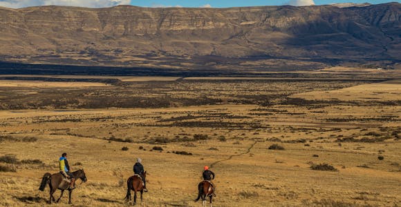 Horse riding at Eolo near El Calafate in Los Glaciares