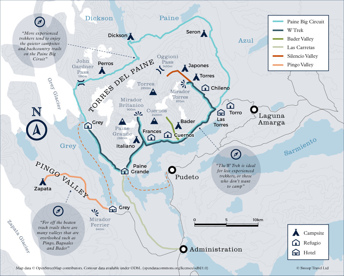 Where can I trek in TDP MAP