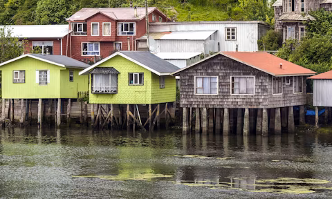 Stilt houses in Castro, Chiloé, Chile